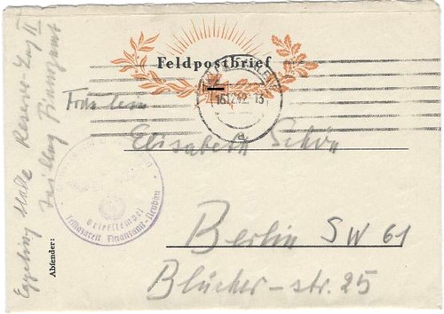 Feldpostbrief halle - feldpostbrief, /