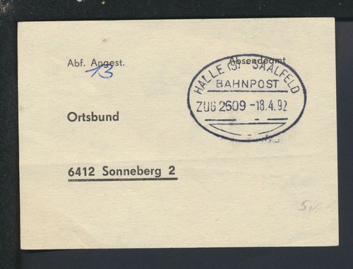 Bahnpost vorbindezettel - bahnpost,