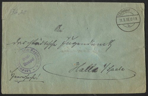 Feldpost 1918 landwehr - feldpost,