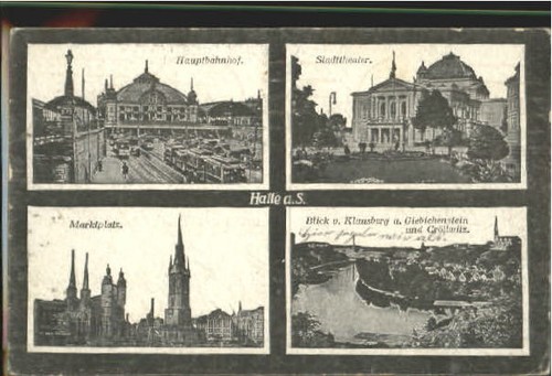 Halle saale feldpost 1918 - saale,