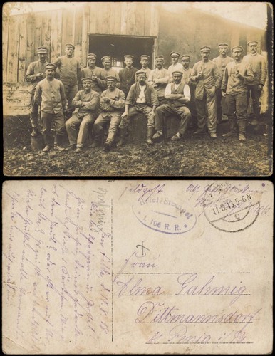 Fotokarte soldatengruppe vor - soldatengruppe,