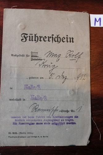 Feldpost führerfchein halle - feldpost,