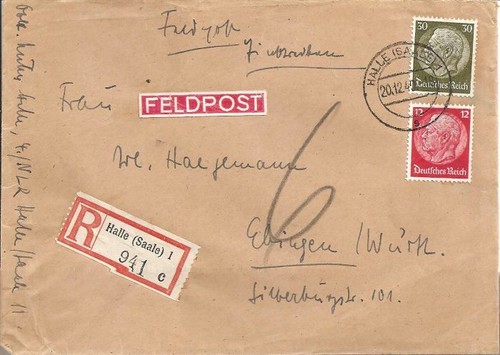 Frankierter feldpost brief - frankierter, r-brief