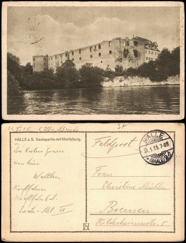 Ansichtskarte halle - ansichtskarte, (saale)