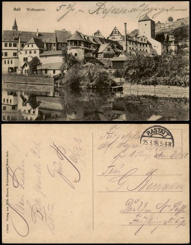 Ansichtskarte schwäbisch hall - ansichtskarte,
