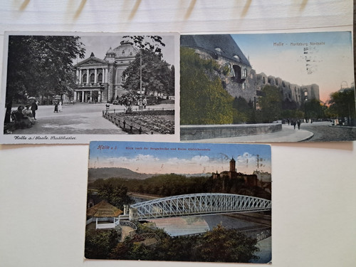 Postkarten halle an - postkarten,
