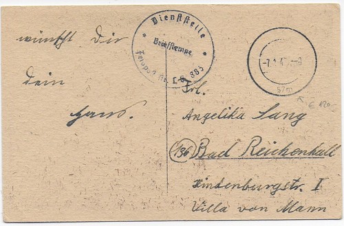 Feldpost postkarte stummer - feldpost:, postkarte,