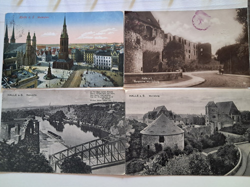 Postkarten halle an - postkarten,
